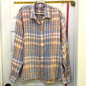 Report Collection 100% linen long sleeve button down